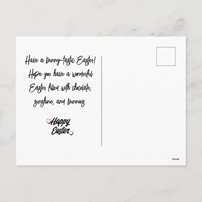 Postal Festiva elegante y moderno de Pascua, colección de tres fo (Reverso)