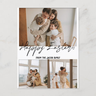 Postal Festiva elegante y moderno de Pascua, colección de tres fo