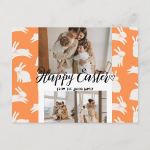 Postal Festiva elegante y moderno de Pascua, colección de tres fo