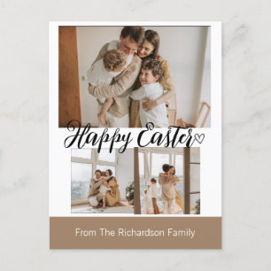 Postal Festiva elegante y moderno de Pascua, colección de tres fo