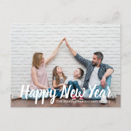 Postal Festiva Elegante y simple foto de Año Nuevo Feliz Año Nuev