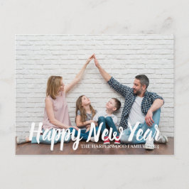 Postal Festiva Elegante y simple foto de Año Nuevo Feliz Año Nuev