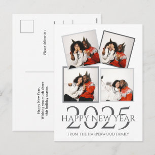 Postal Festiva Elegante y simple foto de Año Nuevo Feliz Año Nuev