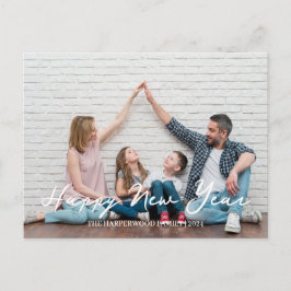 Postal Festiva Elegante y simple foto de Año Nuevo Feliz Año Nuev
