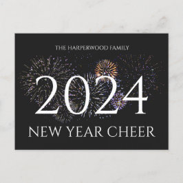 Postal Festiva Elegante y simple foto de Año Nuevo Feliz Año Nuev