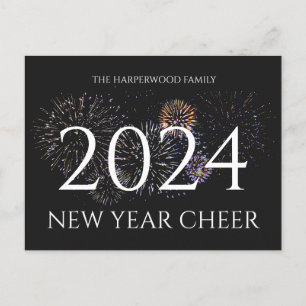 Postal Festiva Elegante y simple foto de Año Nuevo Feliz Año Nuev