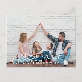 Postal Festiva Elegante y simple foto de Año Nuevo Feliz Año Nuev