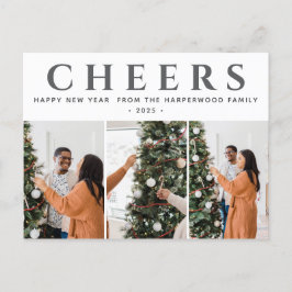 Postal Festiva Elegante y simple foto de Año Nuevo Feliz Año Nuev