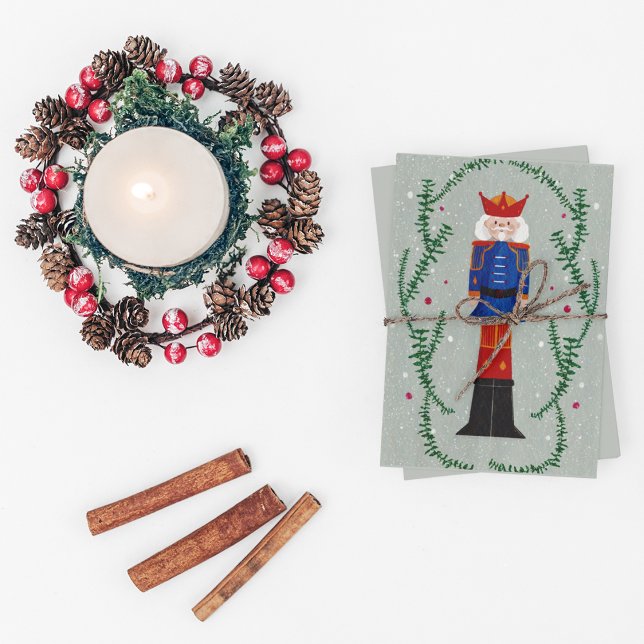 Postal Festiva Elegante y tradicional machacador navideño (Front)