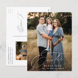 Postal Festiva Elegantes bendiciones de Pascua 2 vacaciones fotog