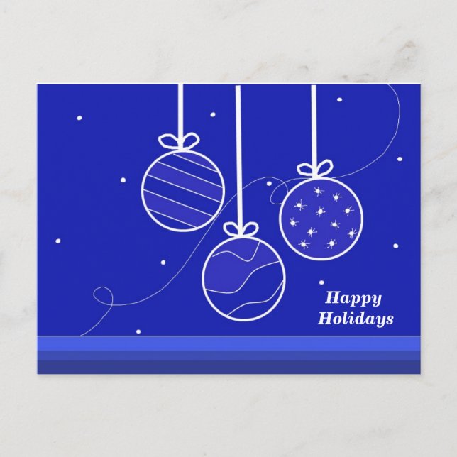 Postal Festiva Elegantes decoraciones navideñas (Anverso)