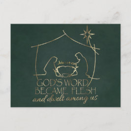 Postal Festiva Elegantes Navidades de las Escrituras Cristianas d