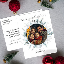 Postal Festiva Elegantes Navidades festivos Foto de Wreath