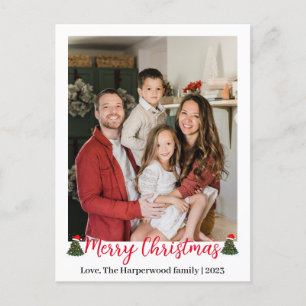 Postal Festiva Elegantes Navidades modernos vacaciones guión de f