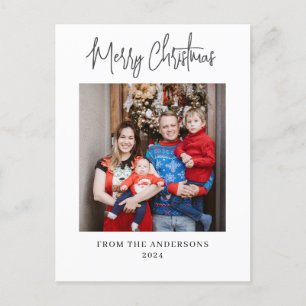 Postal Festiva Elegantes Navidades vacaciones Elegante Familia 1