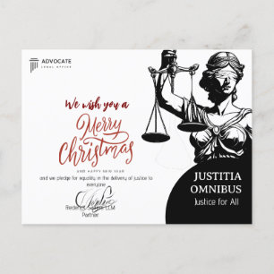 Postal Festiva Elegantes saludos legales para clientes y asociado