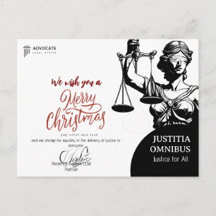 Postal Festiva Elegantes saludos legales para clientes y asociado