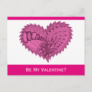 Postal Festiva Elegir cualquier color Spiky Edgy Fire Love Heart