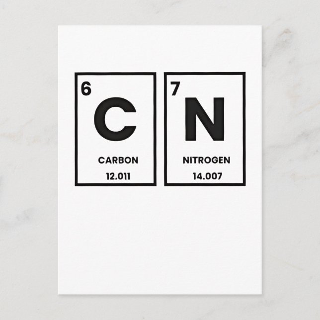 Postal Festiva Elemento de tabla periódico Química Mason Meme (Anverso)