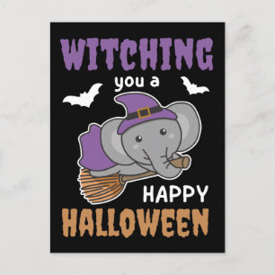 Postal Festiva Elephant Witch Witts A Happy Holida