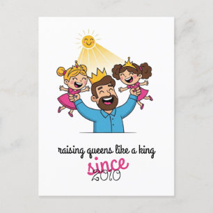 Postal Festiva Elevar a las reinas como un rey