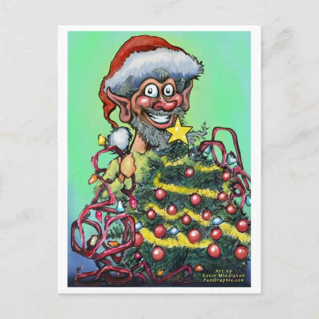 Postal Festiva Elf navidades (Anverso)