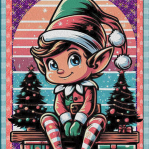Postal Festiva Elf navidades