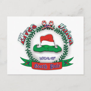Postal Festiva Elves Union Navidades