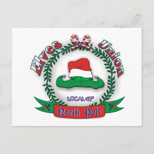 Postal Festiva Elves Union Navidades (Anverso)