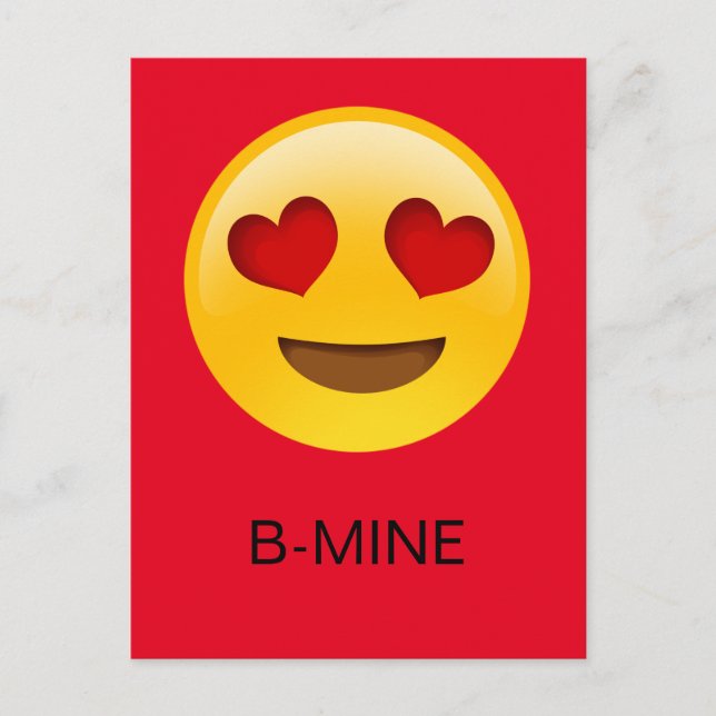 Postal Festiva Emoji B-mine valentine's card (Anverso)