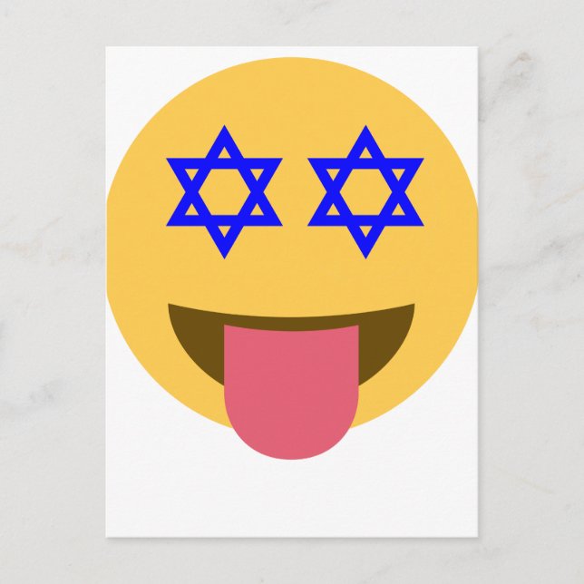 Postal Festiva emoji chanukkah hanukkah (Anverso)