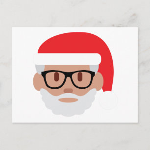 Postal Festiva emoji hipster Santa Claus