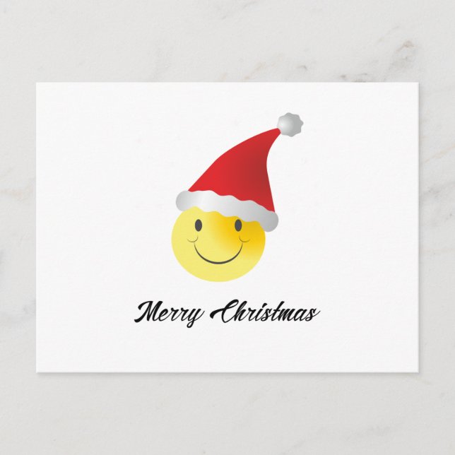Postal Festiva Emoji Santa Navidades Funny (Anverso)