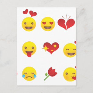 Postal Festiva Emojis de San Valentín