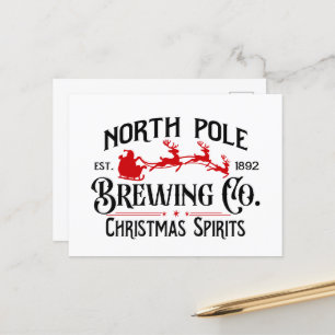 Postal Festiva Empresa de elaboración del Polo Norte