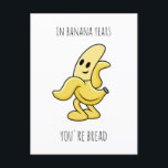 Postal Festiva En Banana Years Funny Birthday Gift<br><div class="desc">Graciosa tarjeta de felicitación de cumpleaños para su persona! No hace falta esperar a que la tarjeta llegue al correo,  ya que se puede adquirir inmediatamente después de comprarla e imprimirla.</div>