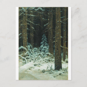 Postal Festiva EN INVIERNO Ivan Shishkin 1883
