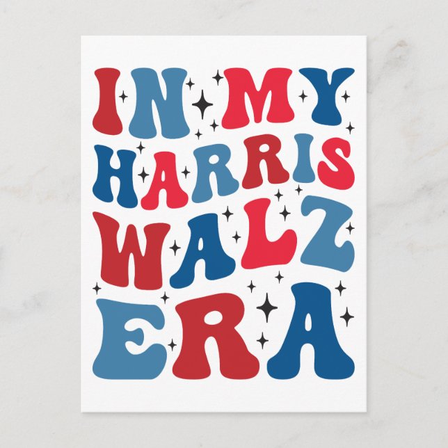 Postal Festiva En mi Harris Walz Era Kamala 2024 (Anverso)