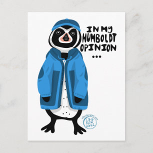 Postal Festiva En mi opinión de Humboldt... Pingüino