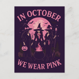 Postal Festiva En Octubre Usamos Testigos Rosados