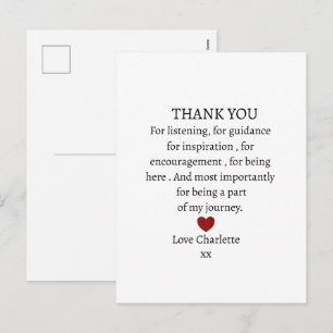 Postal Festiva encantador agradecimiento personalizado de amor