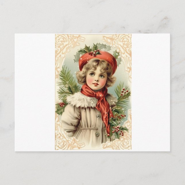 Postal Festiva Encantador niño (Anverso)