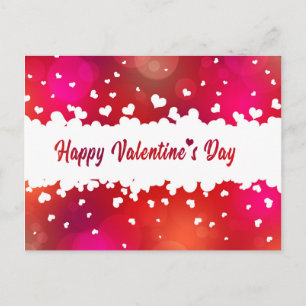 Postal Festiva Encantadores corazones felices del Día de San Vale