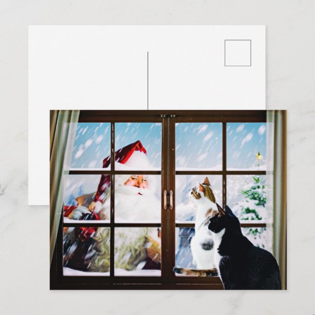 Postal Festiva Encuentro con Santa (Anverso / Reverso)