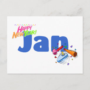 Postal Festiva Enero (Feliz Año Nuevo)