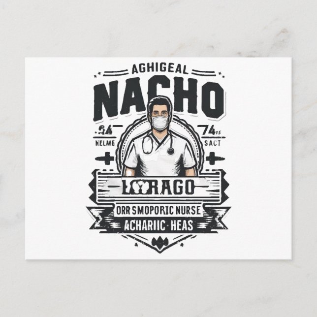 Postal Festiva Enfermera Ortopédica Promedio de Nacho (Anverso)
