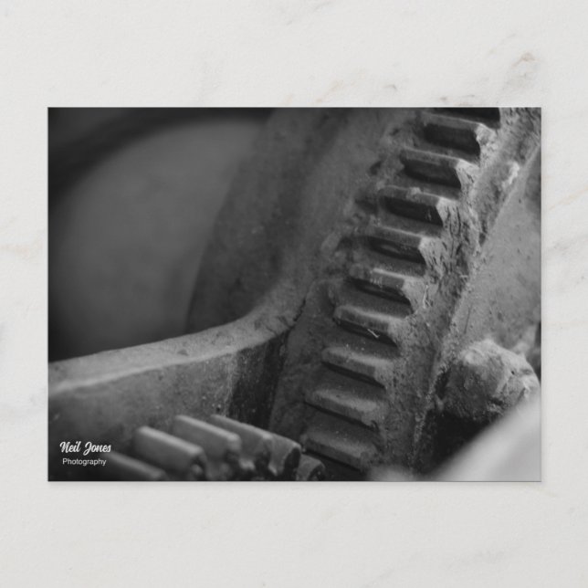 Postal Festiva Engranaje del progreso (Anverso)