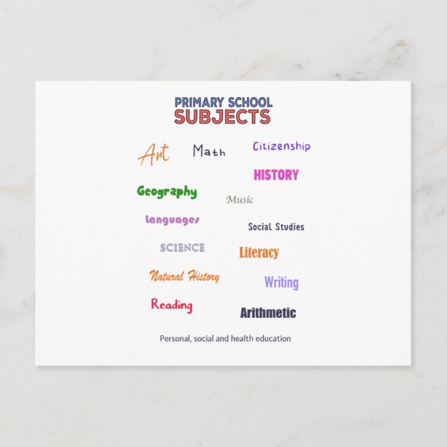 Postal Festiva Enseñanza primaria (Anverso)