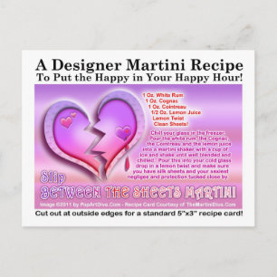 Postal Festiva Entre la receta del El día de San Valentín Martini