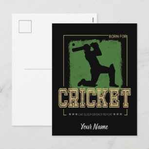 Postal Festiva Entrenador del jugador vintage del jugador de cric